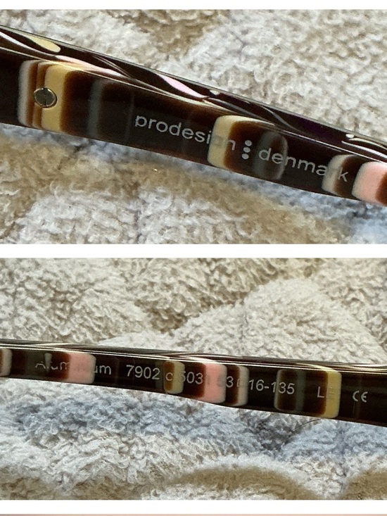 Women\'s Rectangular Eyeglasses Frame 7902 Bronze Aluminum w/nose pads main image 7